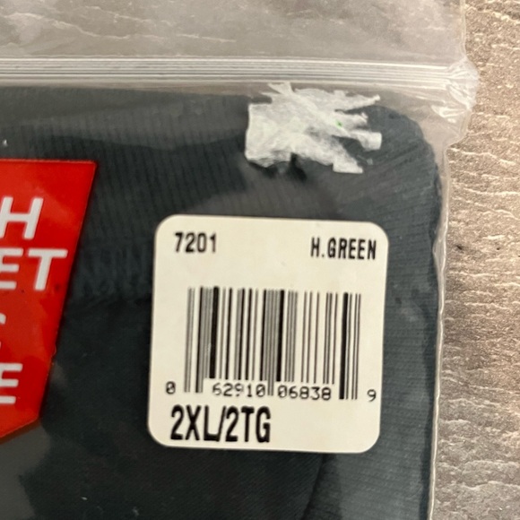 Vintage 90s BVD Pocket Strong T-Shirt 2XL Green Navy Blue NOS Tee - Picture 5 of 10